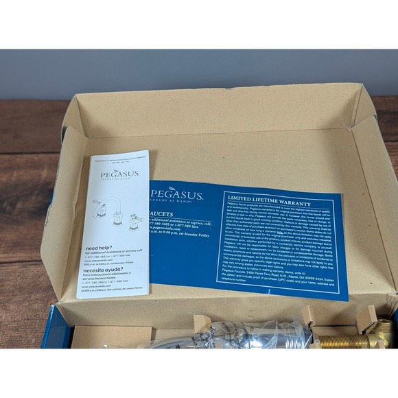 Pegasus Verdanza Roman Tub Faucet - 8" Widespread - Chrome Finish - New - Picture 9 of 12